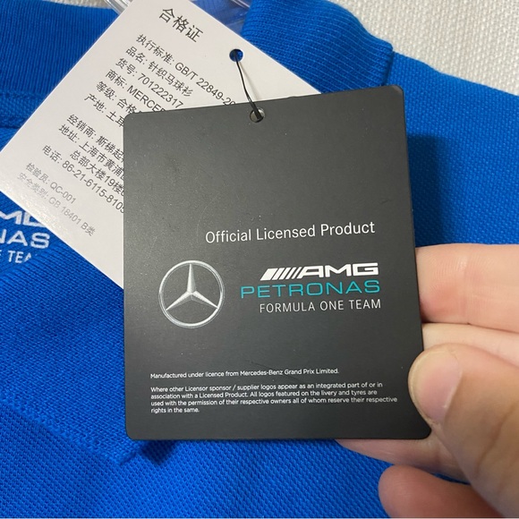 Mercedes AMG F1 Short Sleeve Polo Shirt New Size Extra Large - Picture 9 of 11